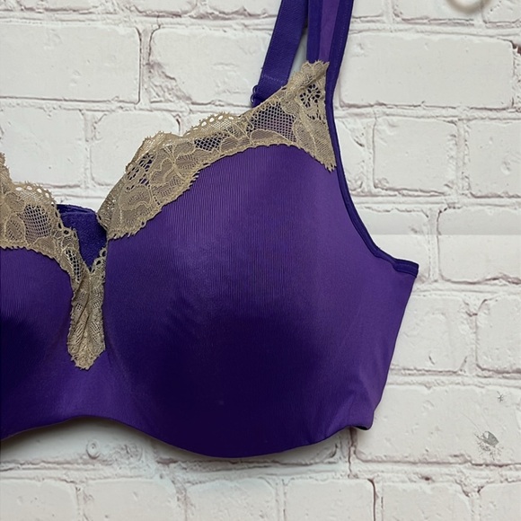 Cacique Lace Trim Lightly Lined Bra - Picture 3 of 11